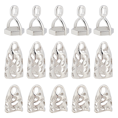 18Piezas de latón colgante con cuentas hexagonales y tapas de fianzas, para hacer colgante de piedras preciosas, y fianzas de tapa de cuentas de latón estilo 36 piezas 2, cono