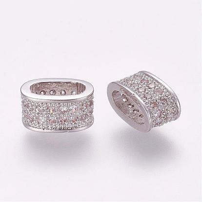 Латунные микро проложить кубического циркония слайд прелести, овальные