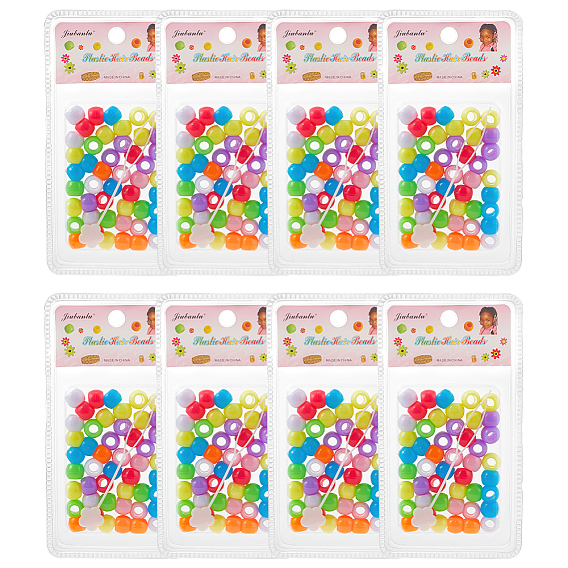 Пластиковые бусины рондель и пластиковые хвосты для укладки волос, инструменты для плетения кос, для женщин девушки