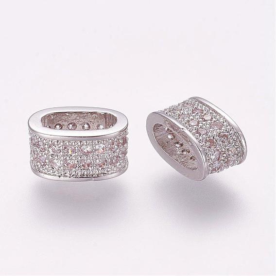 Латунные микро проложить кубического циркония слайд прелести, овальные