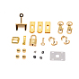 Zinc Alloy Bag Accessories Set, with Iron Finding