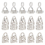 18Pcs Brass Pendant Hexagon Bead Cap Bails, for Point Gemstone Pendant Making, and 36Pcs 2 Style Brass Bead Cap Bails, Cone
