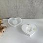 Силиконовые формы для подсвечников в форме сердца, формы для литья цемента из смолы и гипса