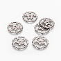 Tibetan Style Alloy Gear Chandelier Components, Steampunk Charms, Cadmium Free & Lead Free, 25x1mm, Hole: 1~2.5mm