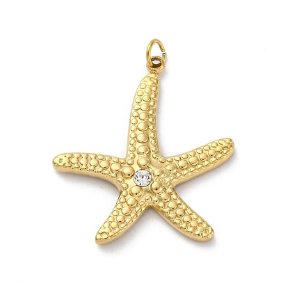 304 подвески из нержавеющей стали, с целью перехода в кольце, очарование морской звезды, ионное покрытие (ip)