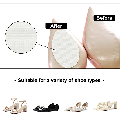 AHADEMAKER 4 Pairs 4 Colors Shoe Repair Synthetic Rubber Heel Replacement, Anti-Slip Heel Pads, Rectangle