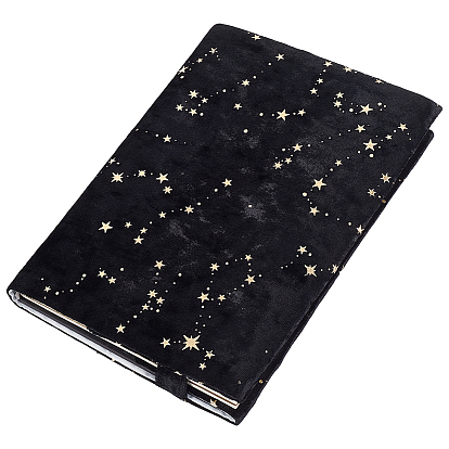 Couvertures de livres en velours pour livres de poche, rectangle avec motif d'étoile