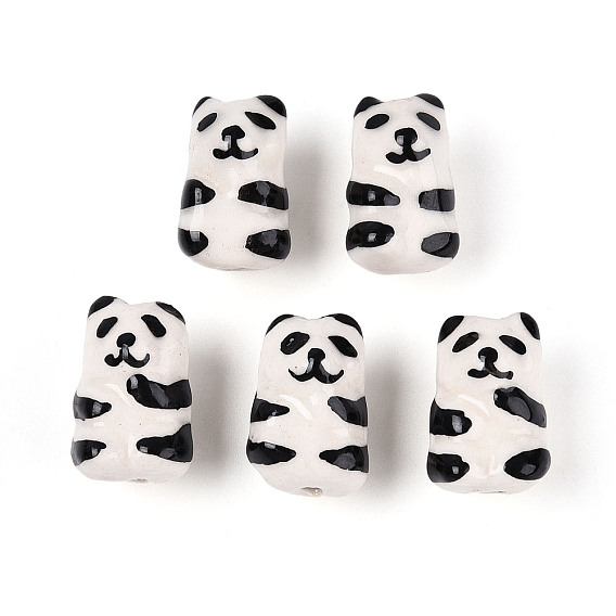 Фарфора ручной печатный бисера, панда