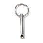 304 Stainless Steel Anxiety Breathing Whistle Keychains, for Relaxation Meditation Mindfulness, Column