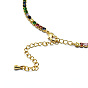 Brass Tennis Necklaces, with Cubic Zirconia Cup Chains and Lobster Claw Clasps