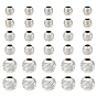 30Pcs 3 Style 925 Sterling Silver Spacer Beads, Round