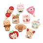 Bear Theme Opaque Resin Cabochons, Mixed Shapes