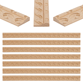 10pièces moulures de plafond en bois, garniture murale pour meuble, porte, penderie, décoration de maison