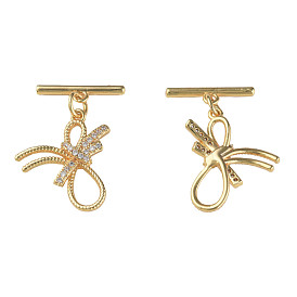 Fermoirs à bascule en laiton zircon cubique transparent, sans nickel, fleur