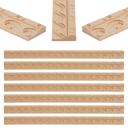 10pièces moulures de plafond en bois, garniture murale pour meuble, porte, penderie, décoration de maison