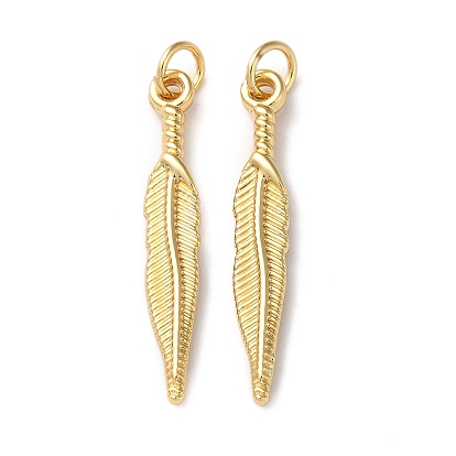 Латунные подвески, долговечный, без свинца и без кадмия, с целью перехода в кольце, очарование перьев
