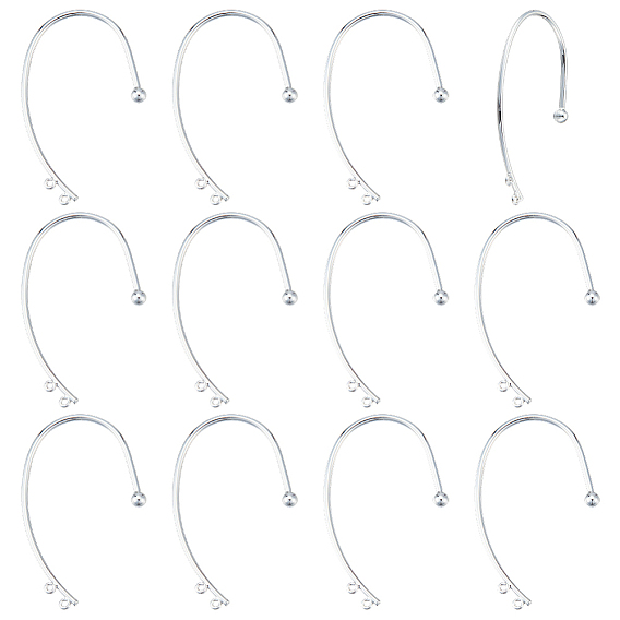 12шт. латунные ушные манжеты, альпинистская обертка вокруг непроникающих сережек с двойными горизонтальными петлями