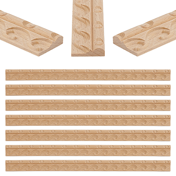 10Pcs Wood Ceiling Molding, Wall Trim for Furniture, Door, Wardrobe, Home Decor