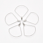 304 Stainless Steel Wire Pendants, Hoop Earring Findings, Fan