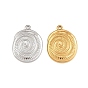 304 Stainless Steel Pendants, Spiral Shell Shape Charms