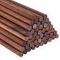 50 piezas de palitos de madera redondos encerados, varillas de espiga, para los niños juguete, material modelo de construcción, suministros de artesanía de macramé