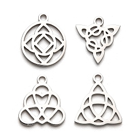 316 Surgical Stainless Steel Charms, Laser Cut, Trinity Knot Charm