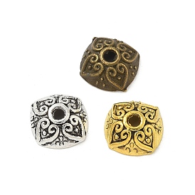 Tibetan Style Alloy Bead Caps, Cadmium Free & Lead Free