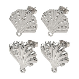 304 Выводы серьги из нержавеющей стали шпилька, формы раковины, с петлей