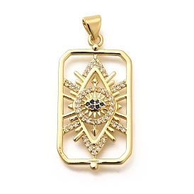 Стойка металлическая латунная микропрофилированная кубическая циркония подвески, долговечный, без свинца и без кадмия, прямоугольник с оберегами от сглаза