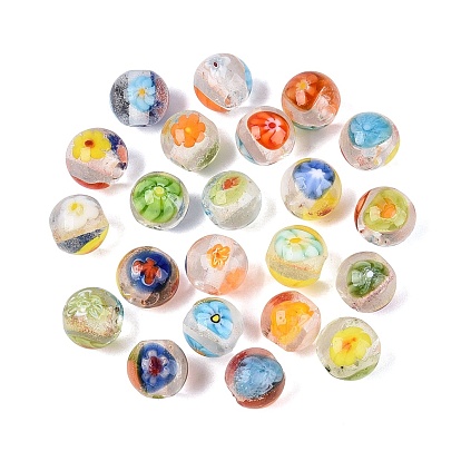 Ручной Millefiori Стеклянные круглые бусины