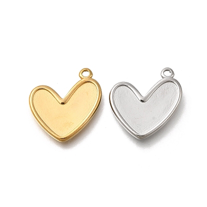 304 подвески из нержавеющей стали, шарма сердца, анти-тускнение, ионное покрытие (ip)