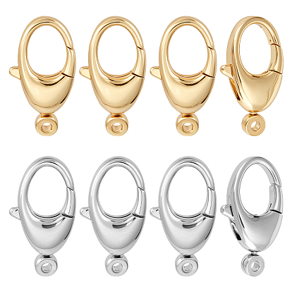 8шт. 2 цвета латунные карабины-клешни