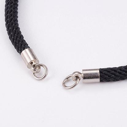 Nylon Cord Bracelet Making, with Brass End Chains and Findings