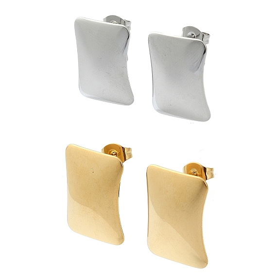 201 из нержавеющей стали серьги, с 304 штифтов из нержавеющей стали, обычный овал