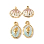 304 нержавеющей стальной эмали подвески, подвески в форме ракушек, ионное покрытие (ip), реальный 18 k позолоченный
