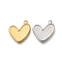 304 подвески из нержавеющей стали, шарма сердца, анти-тускнение, ионное покрытие (ip)