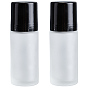 2шт. матовый стеклянный пустой флакон для духов, с пластиковым шариком и пластиковыми колпачками, многоразовая бутылка