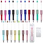 18Pcs 18 Styles Plastic Beadable Pens, Ball-Point Pen, with Rhinestone, for DIY Personalized Pen, with 18Pcs Plastic Packaging Yin-yang Resealable Bags