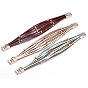 PU Leather Multi-strand Bracelets, with Alloy Magnetic Clasp and Alloy Beads