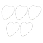 Transparent Acrylic Basket Bottoms, Crochet Basket Base, for Basket Weaving Supplies and Home Decor Craft, Heart