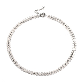 304 Stainless Steel Cobs Chain Necklaces, with Heart Link Chain Extender and Lobster Claw Clasps