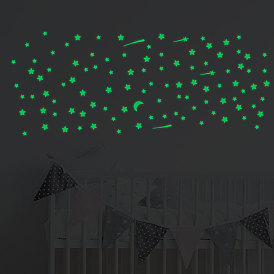 Dot luminous stickers 104 407 round luminous moon removable bedroom bedside children's room decorative wall YG627