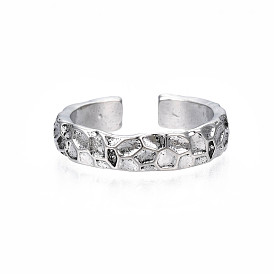 Alloy Textured Open Cuff Ring for Women, Cadmium Free & Lead Free