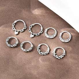 316 серьги из нержавеющей стали для хряща, кольца для носа, античное серебро