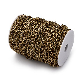 Оксидированные алюминиевые кубинские звенья цепи, с катушкой, несварные