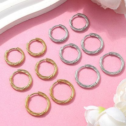 304 серьги-кольца из нержавеющей стали для женщин