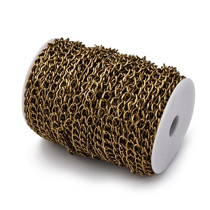 Оксидированные алюминиевые кубинские звенья цепи, с катушкой, несварные