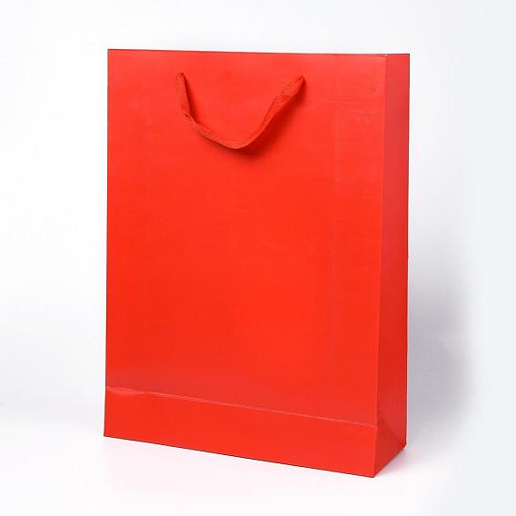 Kraft Paper Bags, with Handles, Gift Bags, Shopping Bags, Rectangle