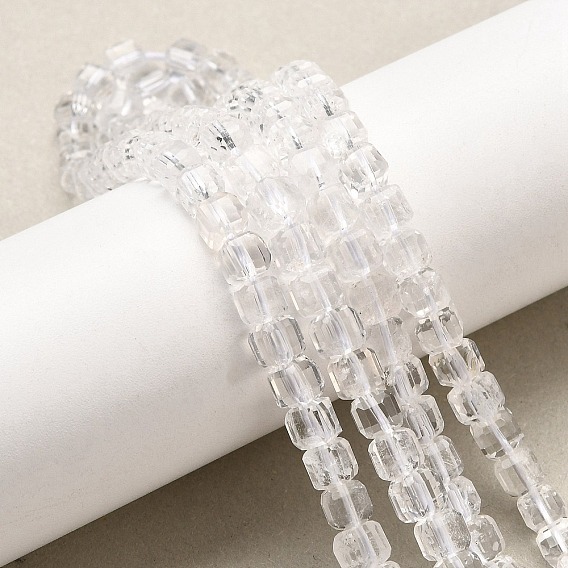 Природных кристаллов кварца бисер нитей, горного хрусталя, граненый стол, вырезанный куб