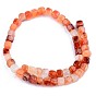 Natural Carnelian Beads Strands, Dyed, Square